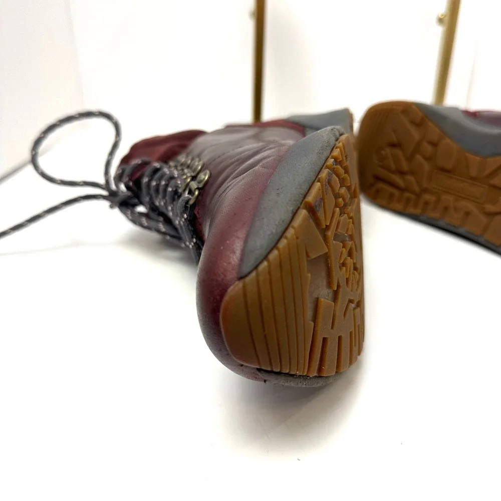 Timberland Kiri Up Waterproof Hiker Boots Burgundy Leather Suede Womens 8.5‎